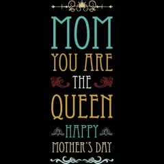 Women's Design By Humans Mother's Day Mom Queen By tmsarts Racerback Tank Top