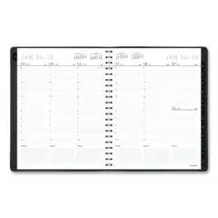 Contemporary Weekly/Monthly Planner, Vertical-Column Format, 11 x 8.25, Graphite Cover, 12-Month (Jan to Dec): 2026