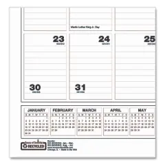 House of Doolittle Academic Year Bar Harbor Recycled Wirebound Monthly Wall Calendar 12-Month August 2025 to July 2026 White
