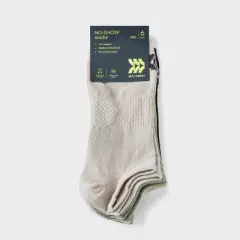 Men's Striped Lightweight Dart No Show Socks 6pk - All In Motion&trade; 6-12