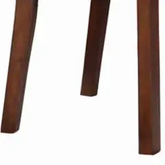 Set of 2 Solid Wood Leather Seat Side Chair Brown - Benzara
