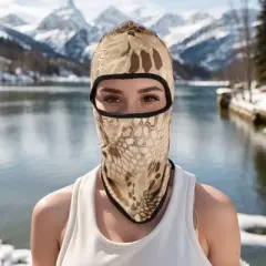 Unique Bargains Ice Silk Snake Pattern Balaclava Face Mask 1 Pc