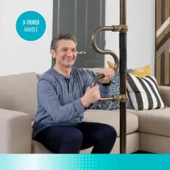 Signature Life Double Grab Bar Accessory for the Sure Stand Security Pole