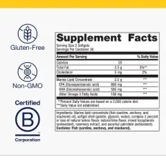 Metagenics OmegaGenics Fish Oil 720mg, High Potency Omega-3 EPA & DHA, Heart, Musculoskeletal & Immune Health Support, 60 Softgels