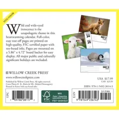 Willow Creek Press 2024 Daily Desk Calendar 5.2"x6.2" Baby Animals