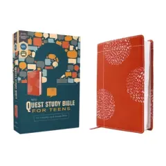 Niv, Quest Study Bible for Teens, Leathersoft, Coral, Comfort Print - by  Zondervan (Leather Bound)
