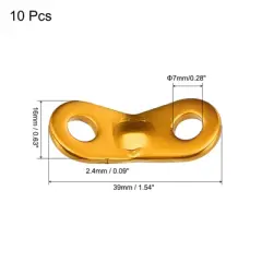 Unique Bargains Aluminum Rope Tensioner Tent Cord Adjuster for Outdoor Camping Travel