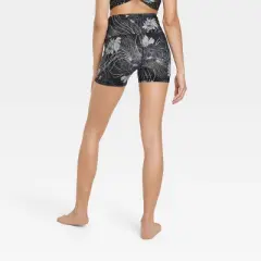 Women's Floral Print High-Rise Bike Shorts 4" - JoyLab&trade;