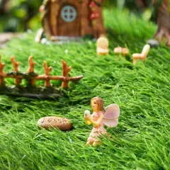 Juvale 8 Piece Miniature Fairy Garden Accessories Outdoor Decor Figurines Kit for Kids, Mini Whimsical Ornaments for Patio, House, Yard Supplies
