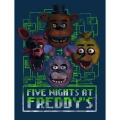Five Nights at Freddy's Grunge Characters Boy's Charcoal Heather T-shirt
