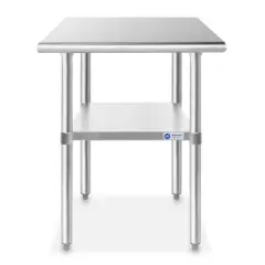 GRIDMANN Stainless Steel Tables with Undershelf, NSF Commercial Kitchen Work & Prep Tables for Restaurant and Home