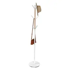 Honey-Can-Do Coat Rack White/Natural