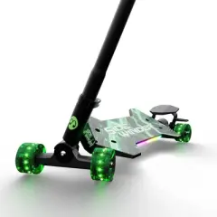 Melo SideWinder Kick Scooter - Green: Steel & Aluminum Frame, Lights Up