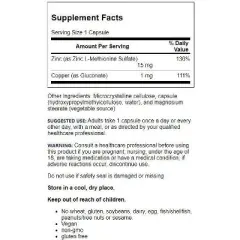 Jarrow Formulas, Inc. Vegan Zinc Balance 15 mg 100 Veg Caps