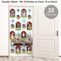 Big Dot of Happiness Farm Animals - Barnyard Baby Shower or Birthday Party Vertical Photo Garland 35 Pieces