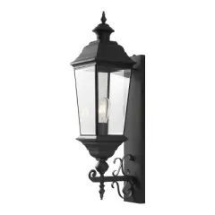 Braden Outdoor Wall Sconce - PLT4084 - Black - Safavieh