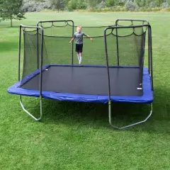 Skywalker Trampolines 15 Foot Square Trampoline and Enclosure - Blue