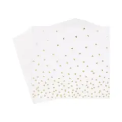 30ct Disposable Lunch Napkins with Foil Gold - Spritz&trade;