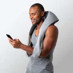 Sharper Image Realtouch Shiatsu Wireless Neck and Back Massager with Heat - Gray