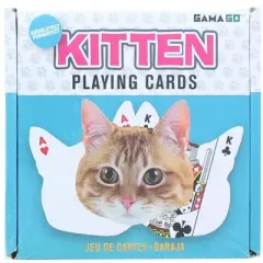 Gamago Kitten-Shaped Playing Cards | 52 Card Deck + 2 Jokers