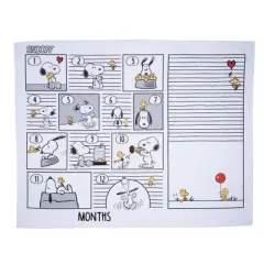 Lambs & Ivy Snoopy Milestone Photo Opportunity Black/White Fleece Baby Blanket