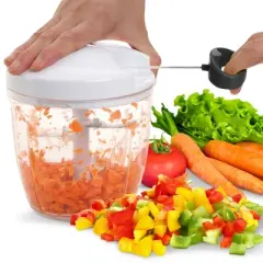 Cheer Collection Pull-String Vegetable Chopper, 30oz Manual Food Processor