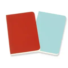 Moleskine Lined Professional Journal XS Volant Coral/Aqua: Pocket Size Notebook, Soft Cover, Acid-Free, 2.5x4", 56 Pages