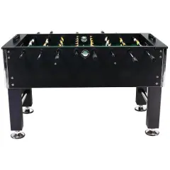 Sunnydaze Indoor Modern Style Foosball Soccer Game Table with Drink Holders and Manual Scorers - 55" - Black