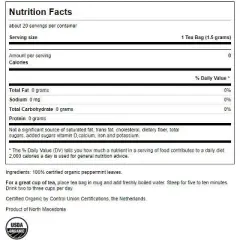 Swanson 100% Organic Peppermint Tea 20 Bags