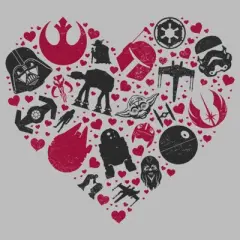 Men's Star Wars Valentine's Day Heart Icons T-Shirt