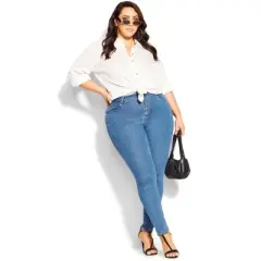 Women's Plus Size Harley Classic Skinny Jean - sapphire denim | CITY CHIC
