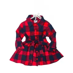 Girls So Glad For Plaid Belted Dress - Mia Belle Girls