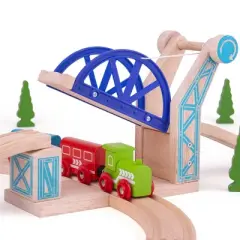Bigjigs Rail Blue Suspension Bridge