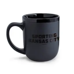 MLS Sporting KC Black Coffee Mug - 16oz: Ceramic Drinkware, 5.5" Height, Single Piece