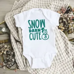 The Juniper Shop Snow Darn Cute Baby Bodysuit