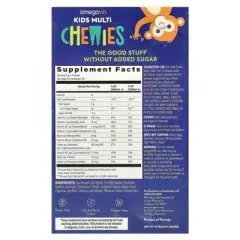 OmegaVia Kids Multi Chewies, Age 3+, Natural Orange, 30 Chewies