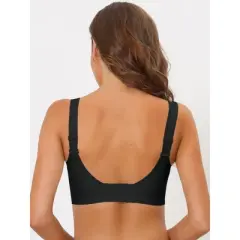 Allegra K Women's Wireless Full Coverage Smoothing No Show Everyday Bralette