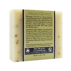 Plantlife Rosemary Tea Tree Bar Soap &ndash; Moisturizing, Soothing, Handcrafted, Plant-Based &ndash; Made in California, 4oz