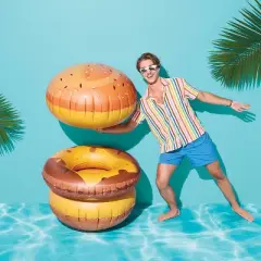 Burger Float - Sun Squad&trade;: Novelty Pool Toy, PVC Construction