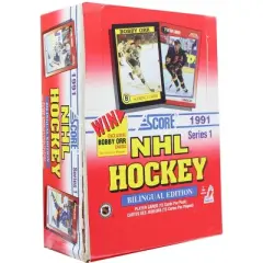 Score NHL 1991-92 Score Hockey Series 1 Bilingual Wax Box