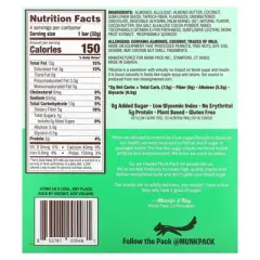 Munk Pack Chewy Granola Bar, Almond Butter Chocolate Chip, 4 Bars, 1.12 oz (32 g) Each