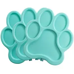 Reusable Hard Ice Pack for Lunch Box, Bento or Bag (3 Pack Paw Print) - Keep Cool Freezer Cold Packs, Lasts For Hours - Great for Kids or Adults, Long-Lasting, Slim & Lightweight Design