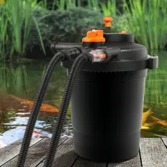 VEVOR Bio Pressure Pond Filter, Up to 3200 Gallons, with 13W UV-C Light, 2630 GPH, Pressurized Biological Pond Filter System Filtration Equipment