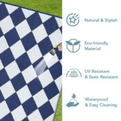 Meiyiu Outdoor Rug for Patios Clearance,Waterproof Mat,Large Outside Carpet,Reversible Plastic Straw Camping