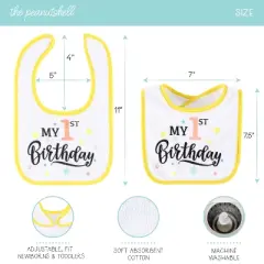 The Peanutshell Terry Bibs for Baby Boys, 20 Pack for Feeding, Teething, or Drooling|Dino Boy/Holiday