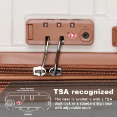 ZACHVO 3 Piece Hardside Luggage Set with Spinner Wheels,TSA Lock,20/24/28 Inch