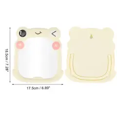 Unique Bargains Foldable Cartoon Frogs Desktop Cosmetic Mirror 1 Pc