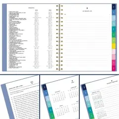 Emily Ley for At-A-Glance 2025 Weekly/Monthly Planner 9"x7.813" French Blue: Simplified Planner, Adult, Non-Toxic, Tabs