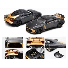 Nissan GT-R50 by Italdesign Liquid Kinetic Gray Metallic & Gold Goodwood Version Ltd Ed to 2400 pcs 1/64 Diecast Car by Era Car