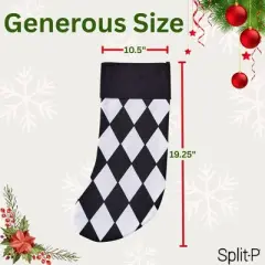 Split P Harlequin Stocking Set of 2